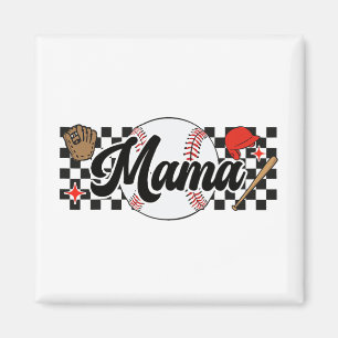 Mama Game Day Vibes Mütter Day Women Baseball Mama Magnet