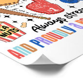 Mama Game Day Vibes Mütter Day Women Baseball Mama Poster (Ecke)