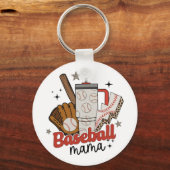 Mama Game Day Vibes Mütter Day Women Baseball Mama Schlüsselanhänger (Vorderseite)