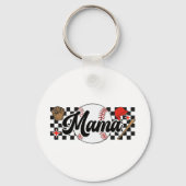Mama Game Day Vibes Mütter Day Women Baseball Mama Schlüsselanhänger (Vorderseite)