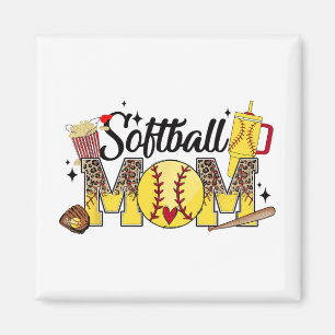 Mama Game Day Vibes Mütter Day Women Softball Mama Magnet