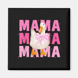 Mama Gans Kokette Schleife lustige Mama Gans Mutte Magnet