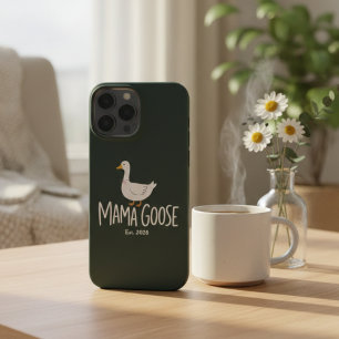 Mama-Gans-Minimalist-Süße-Gans-Mama-Design iPhone 13 Pro Max Hülle