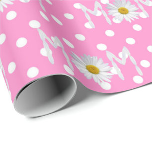 Mama Gänseblümchen auf Tupfen-Geschenkpapier Geschenkpapier