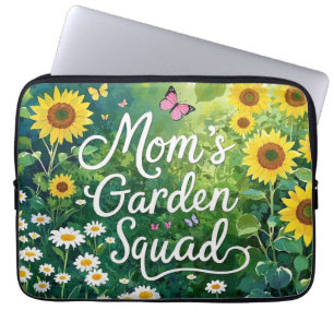 Mama Garden Squad_Sunflowers Daises Schmetterlinge Laptopschutzhülle