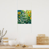 Mama Garden Squad_Sunflowers Daises Schmetterlinge Poster (Küche)