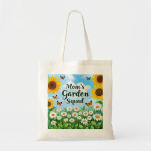 Mama Garden Squad Sunflowers Daisies Butterflies Tragetasche