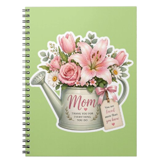 Mama Garten Blumen Notizblock (Vorderseite)
