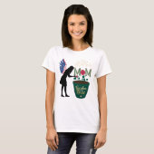 Mama - Garten meines Herzens Blumengel Design T-Shirt (Vorne ganz)