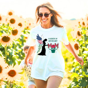 Mama - Garten meines Herzens Blumengel Design T-Shirt