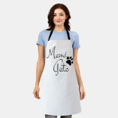 Mama Gato Paw Print Spanisch Sprichwort Schürze (Getragen)