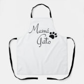 Mama Gato Paw Print Spanisch Sprichwort Schürze (Vorderseite)