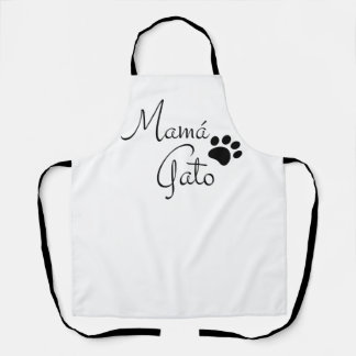 Mama Gato Paw Print Spanisch Sprichwort Schürze