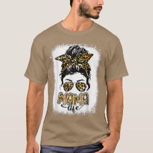 Mama gebleicht Mama Leopard Leopard Messing B T-Shirt