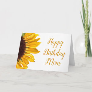 Mama Geburtstag Goldgelbe Sonnenblume  Karte