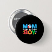 Mama Geburtstag Junge Kinder Beach Ball Themenpool Button (Vorne & Hinten)
