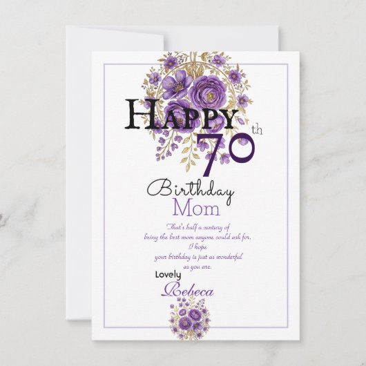 Mama Geburtstag Karte (Vorderseite)