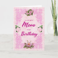 Mama Geburtstag mit rosa Rosenkarte