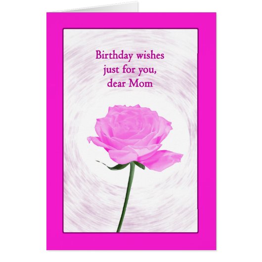 Mama Geburtstag Schöne Rosa Rose (Vorne)
