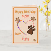 Mama Geburtstag vom Hund Karte (Gelbe Blume)