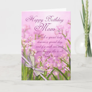 Mama-Geburtstags-Karte - rosa weibliches Blumen Karte