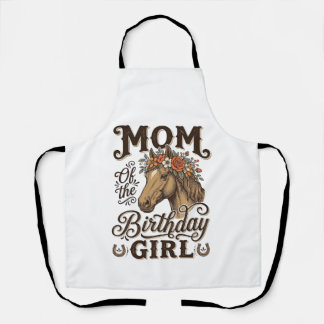 Mama Geburtstags Mädchen Floral Pferd Western Vint Schürze