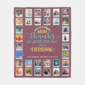 Mama Geburtstagsfoto Vorlage Rosa Fleecedecke (Vorderseite)