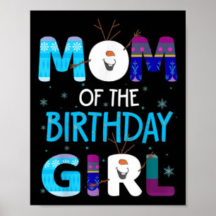 Mama Geburtstagskameraden Party Snowman Niedlich S Poster