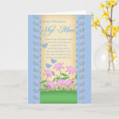 Mama-Geburtstagskarte-Blume und Schmetterlinge Karte (Gelbe Blume)