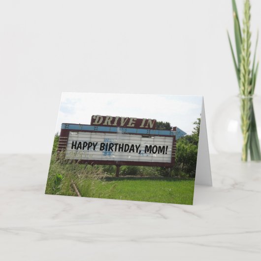 MAMA GEBURTSTAGSKARTEN, IM FILM FAHREN KARTE (Vorderseite)