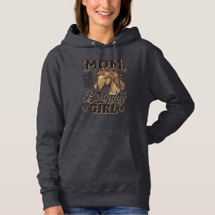Mama Geburtstagsmädchen Florales Pferd Western Vin Hoodie