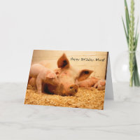 Mama Geburtstagsmutter Schweinekarte und Ferkel