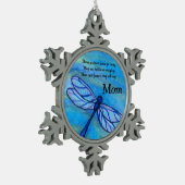 Mama-Gedenkstätte macht Friedlichen Drachenfliege Schneeflocken Zinn-Ornament (Links)