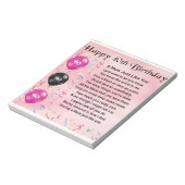 Mama Gedicht - 40. Geburtstag Notizblock (Rotiert)