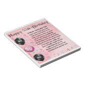 Mama Gedicht - 50. Geburtstag Notizblock (angewinkelt)