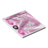 Mama Gedicht - 60. Geburtstag Notizblock (angewinkelt)