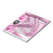 Mama Gedicht - 60. Geburtstag Notizblock (Rotiert)