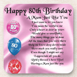 80 Geburtstag Untersetzer | Zazzle