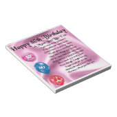 Mama Gedicht - 80. Geburtstag Notizblock (angewinkelt)