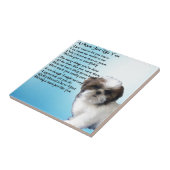 Mama-Gedicht - Entwurf Shih Tzu Fliese (Seite)
