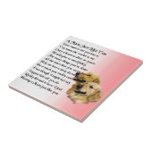 Mama-Gedicht - golden retriever-Entwurf Fliese (Seite)