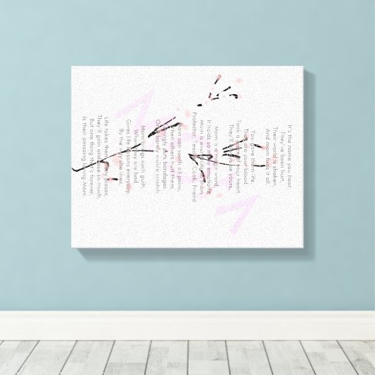 Mama Gedicht Leinwanddruck (Insitu (Holzboden))
