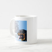 Mama-Gedicht - Rottweiler Entwurf Kaffeetasse (Vorderseite Links)
