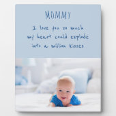 Mama Gedicht und Baby Boy Foto Fotoplatte (Vorderseite)