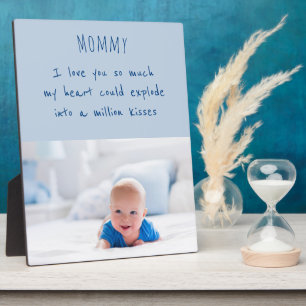 Mama Gedicht und Baby Boy Foto Fotoplatte