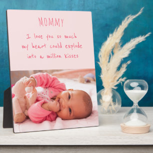 Mama Gedicht und Baby Girl Foto Fotoplatte