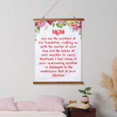 Mama Gedicht Wandteppich Mit Holzrahmen (Schlafzimmer)