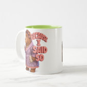 Mama gegen Vater Zweifarbige Tasse (Vorderseite Links)