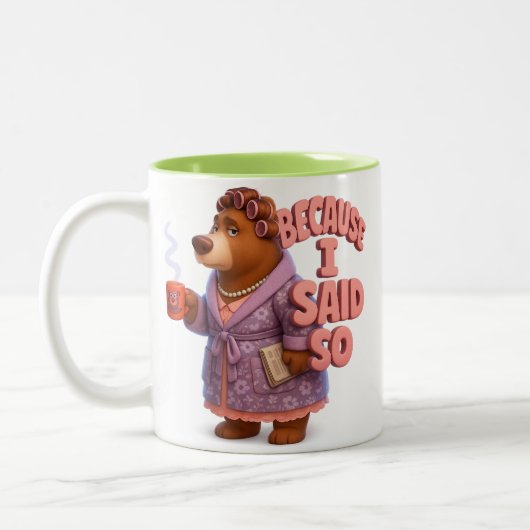 Mama gegen Vater Zweifarbige Tasse (Links)