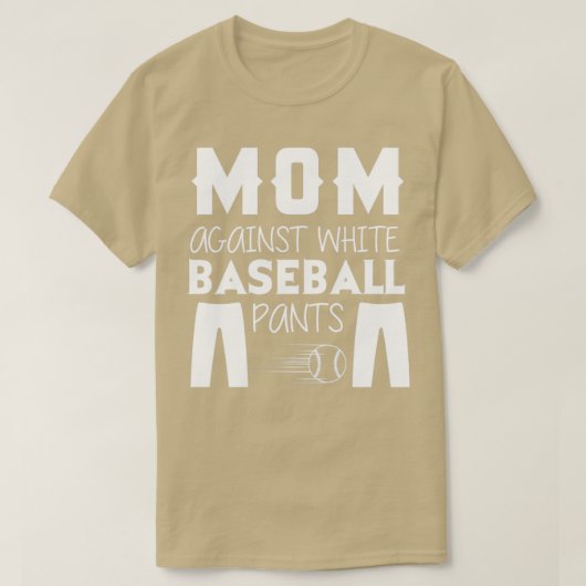 Mama gegen weiße Baseballhose T-Shirt (Design vorne)